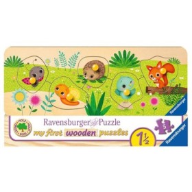 Puzzle Lemn Animalute, 5 Piese Ravensburger - 1